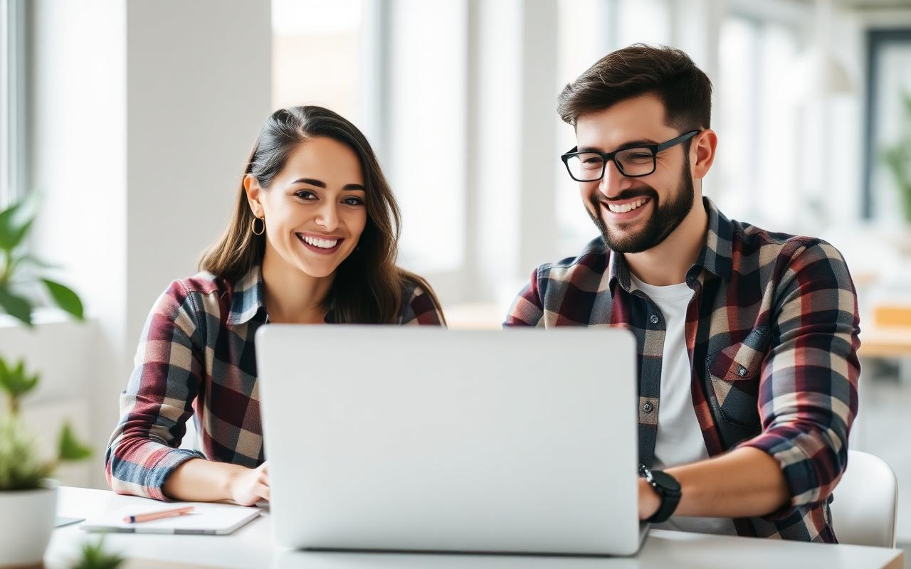 Two entrepreneurs starting a business together